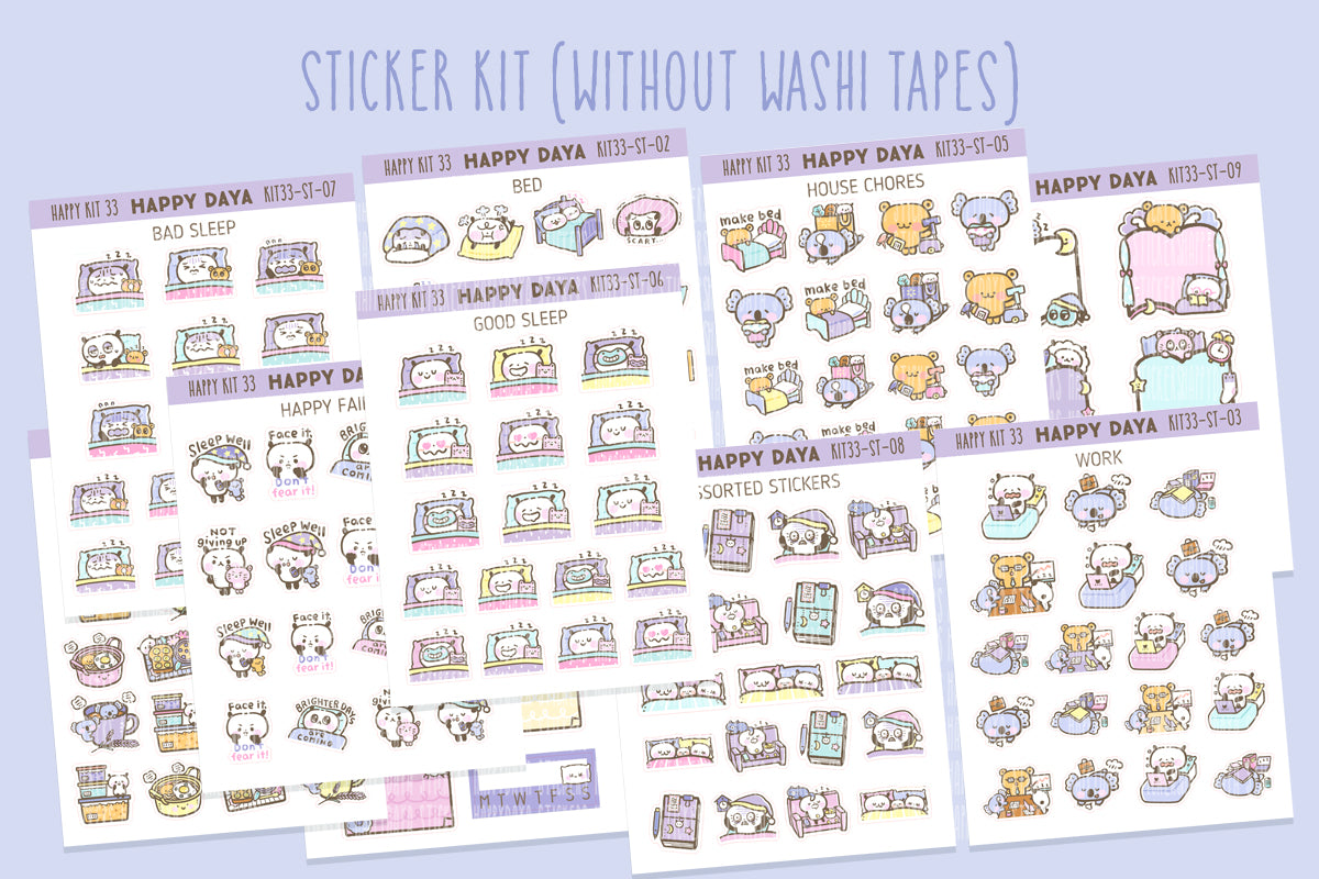 Subscription kit - Sticker kit (no washi tapes) – HappyDAYA