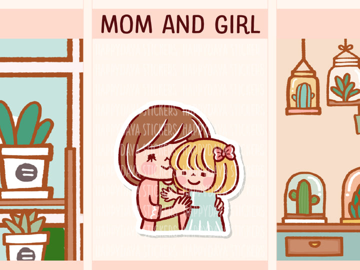 HF221G Mom hugging her daughter