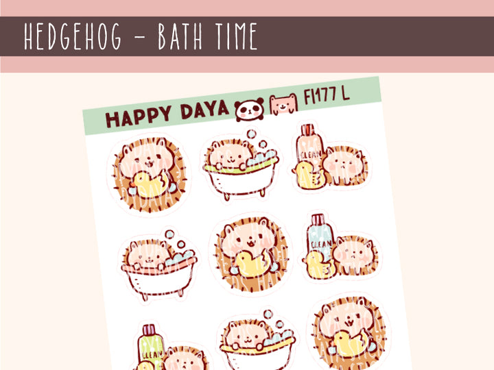 FI177 Hedgehog bath time 🦔