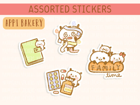 KIT30 (Appi Bakery) Sheet9 Assorted stickers – HappyDAYA