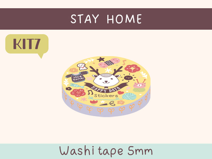 KIT07 Stay Home - Former Subscription washi tapes