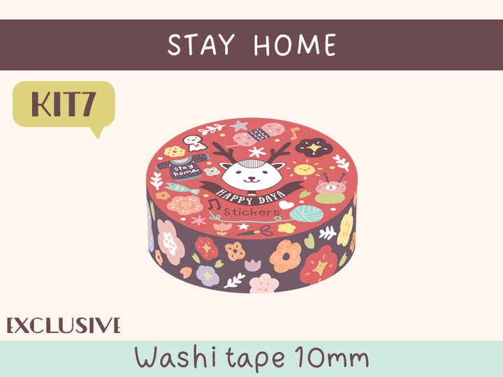 KIT07 Stay Home - Exclusive, Black washi tape