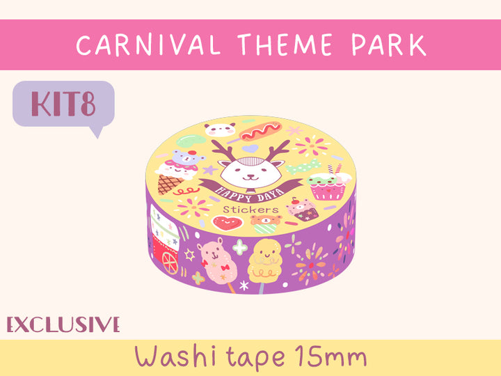 KIT08 Carnival Theme park -Exclusive, Purple washi tape