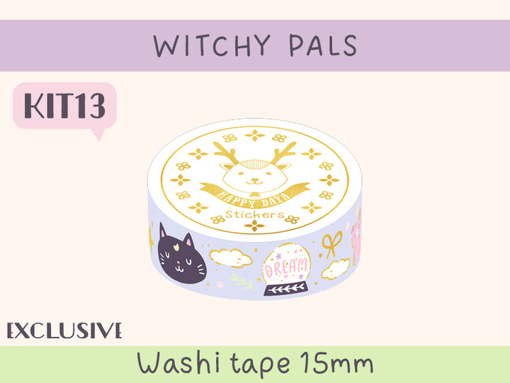 KIT13 Witchy Pals - Exclusive, Blue washi tape