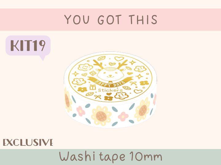 KIT19 You got this - Exclusive, Sunflower washi tape