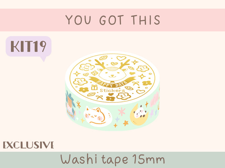 KIT19 You got this - Exclusive, Mint washi tape