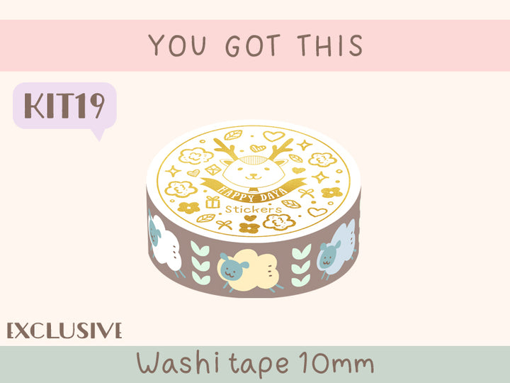 KIT19 You got this - Exclusive, Charcoal washi tape