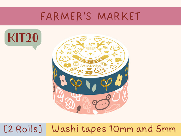 KIT20 Farmer's market - Former Subscription washi tapes