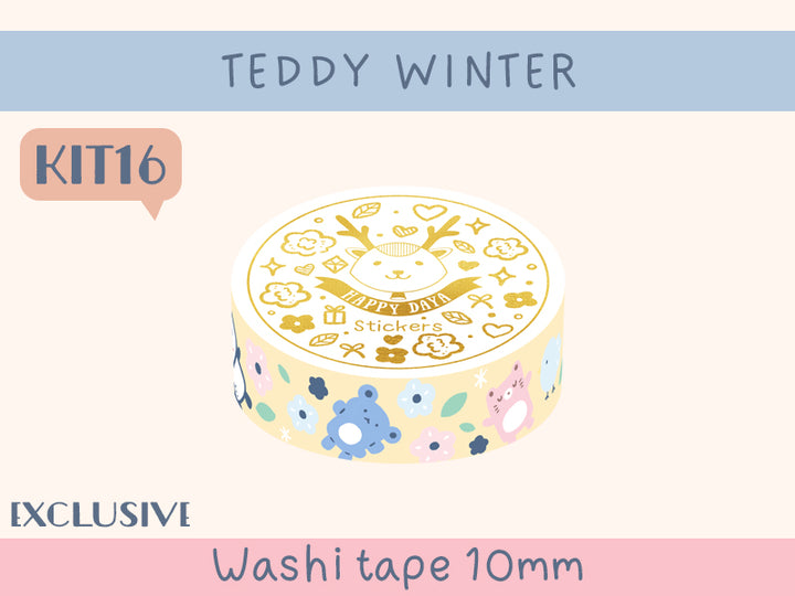 KIT16 Teddy Winter - Exclusive, Yellow washi tape