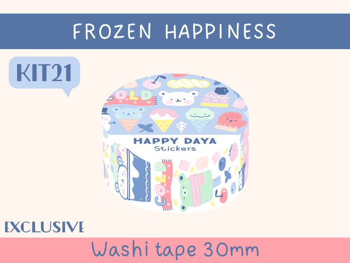 KIT21 Frozen Happiness - Exclusive, White washi tape