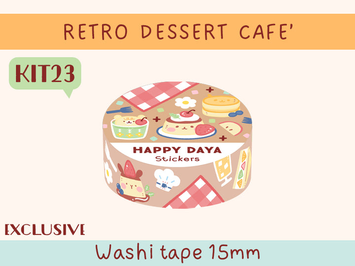 KIT23 Retro dessert cafe’ -Exclusive, Brown washi tape