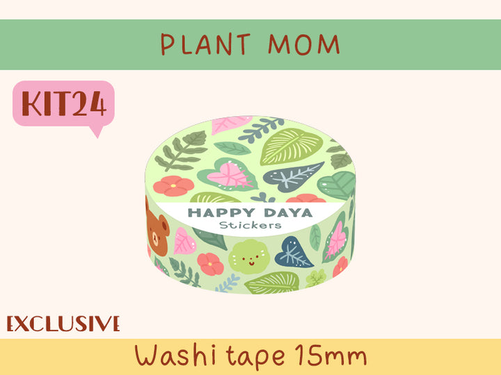 KIT24 Plant Mom - Exclusive, Green washi tape
