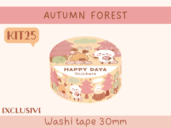 KIT25 Autumn Forest - Exclusive, Beige washi tape