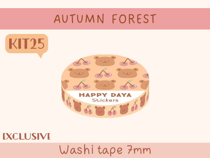 KIT25 Autumn Forest - Exclusive, Orange-peachy washi tape