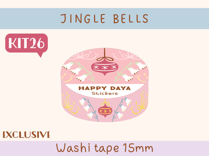 KIT26 Jingle Bells - Exclusive, Pink washi tape