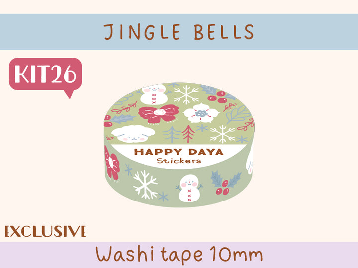 KIT26 Jingle Bells - Exclusive, Green washi tape