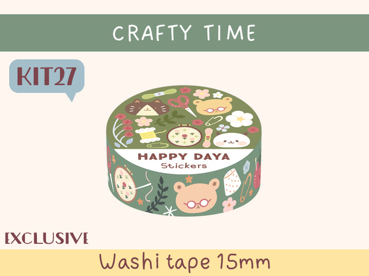 KIT27 Crafty Time - Exclusive, Green washi tape