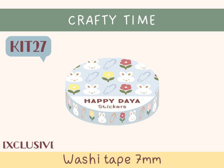 KIT27 Crafty Time - Exclusive, Blue washi tape