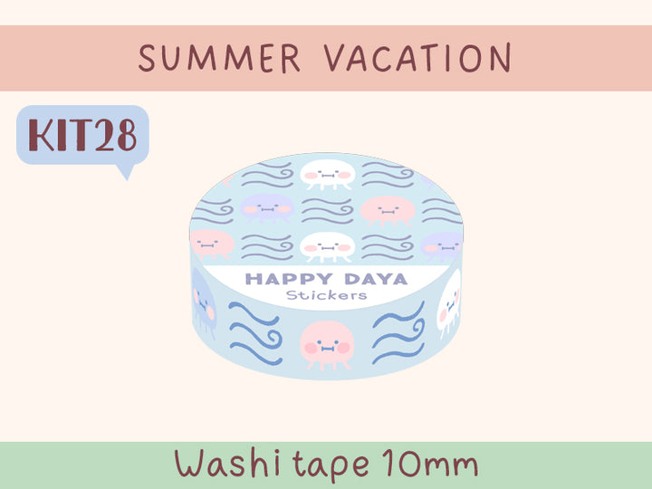 KIT28 Summer Vacation - Jellyfish washi tape