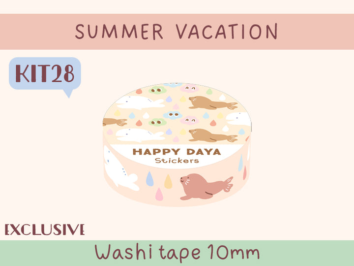 KIT28 Summer Vacation - Exclusive, Beige washi tape
