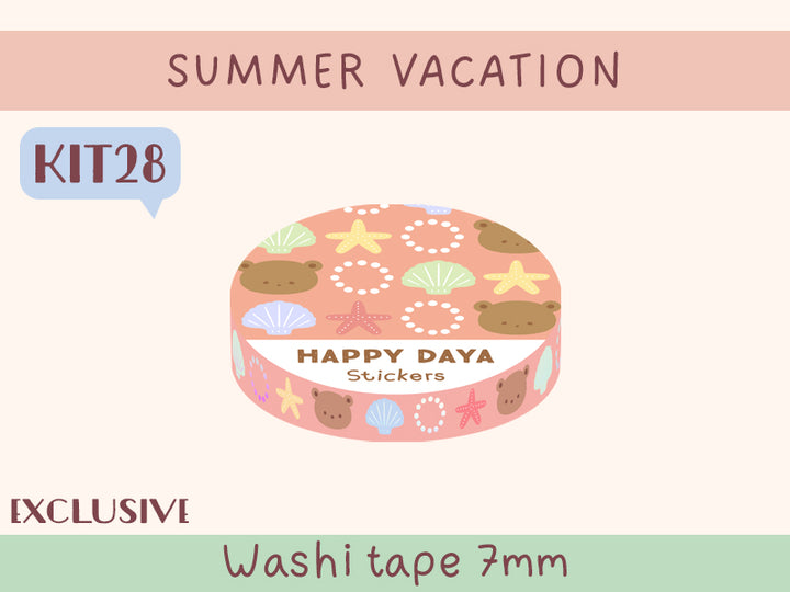 KIT28 Summer Vacation - Exclusive, Red washi tape
