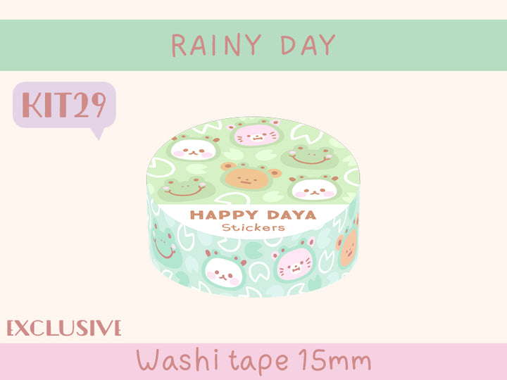 KIT29 Rainy Day - Exclusive, Frog washi tape
