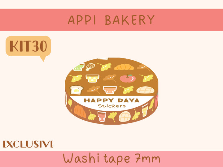 KIT30 Appi Bakery - Exclusive, Brown washi tape