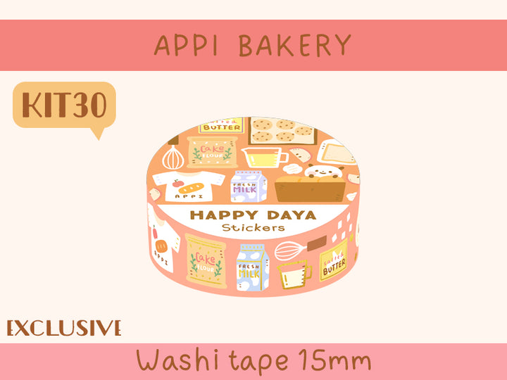 KIT30 Appi Bakery - Exclusive, Red washi tape