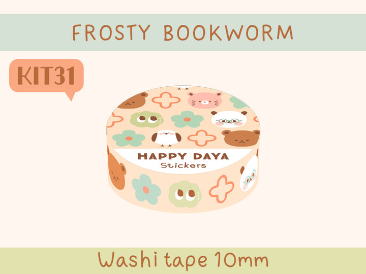 KIT31 Frosty Bookworm - Former Subscription washi tapes