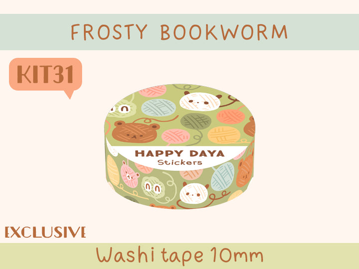 KIT31 Frosty Bookworm - Exclusive, Green washi tape