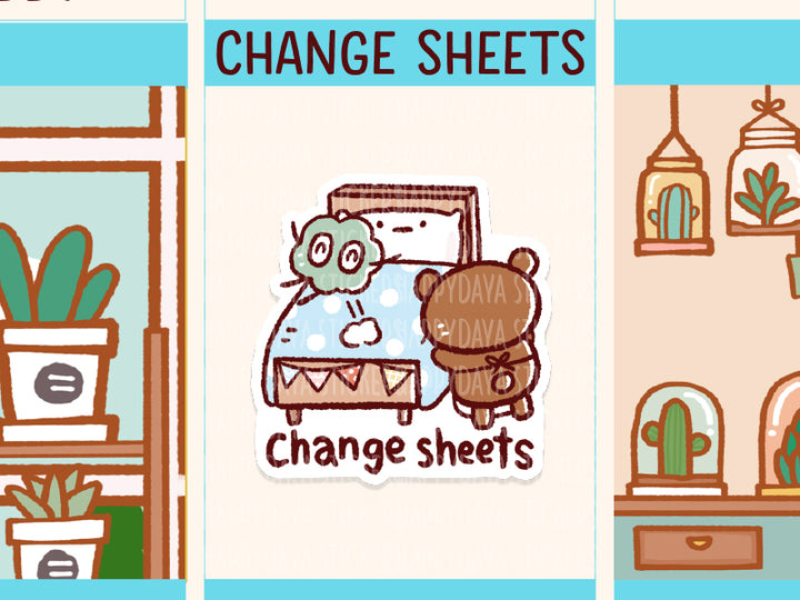 PM073 Teddy change bedsheets