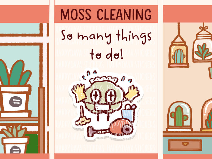 PM114 Moss cleaning house