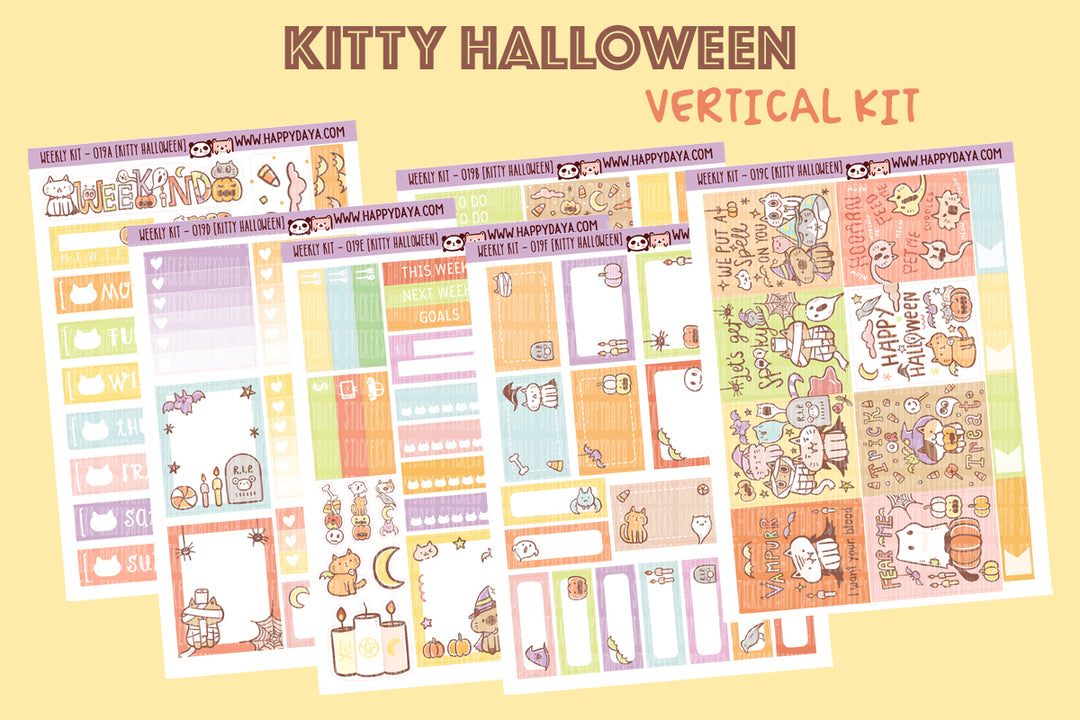WK019: Kitty Halloween (Full kit) Vertical