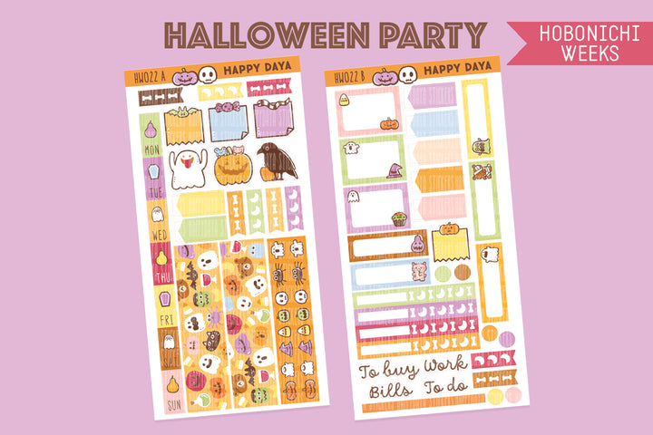 Halloween party - Hobonichi Weeks kit