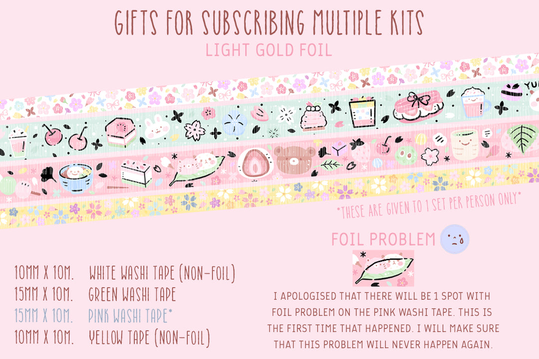 KIT17 Cherry Blossoms - Exclusive, Pink washi tape