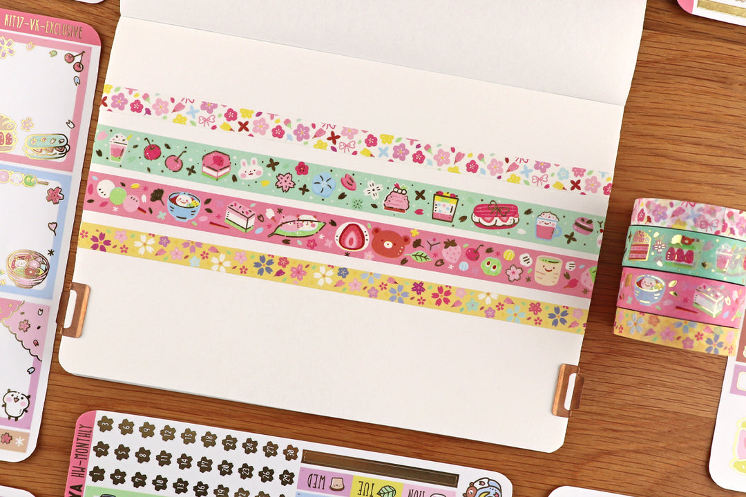 KIT17 Cherry Blossoms - Exclusive, Green washi tape