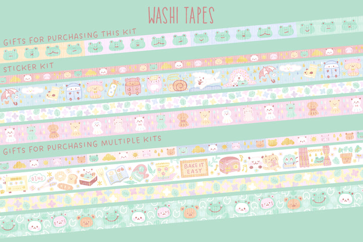 KIT29 Rainy Day - Exclusive, Multi Colours washi tape
