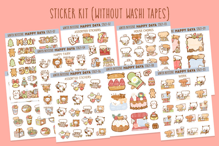 Winter Pâtisserie - Sticker kit (no washi tapes)