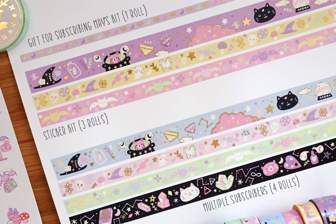 KIT13 Witchy Pals - Former Subscription washi tapes