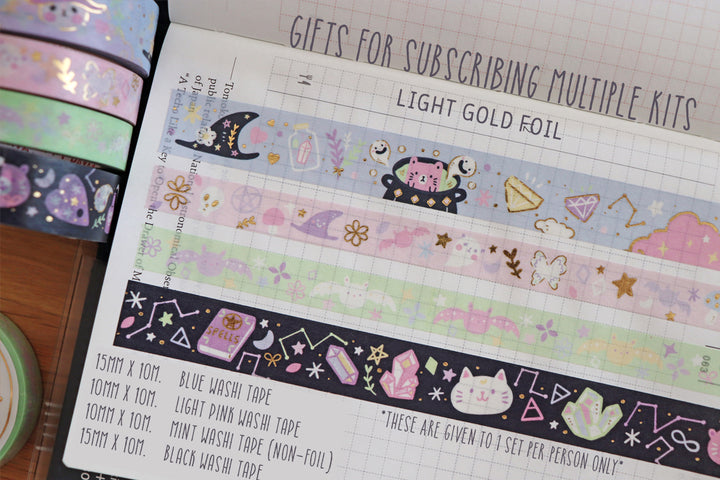 KIT13 Witchy Pals - Exclusive, Blue washi tape