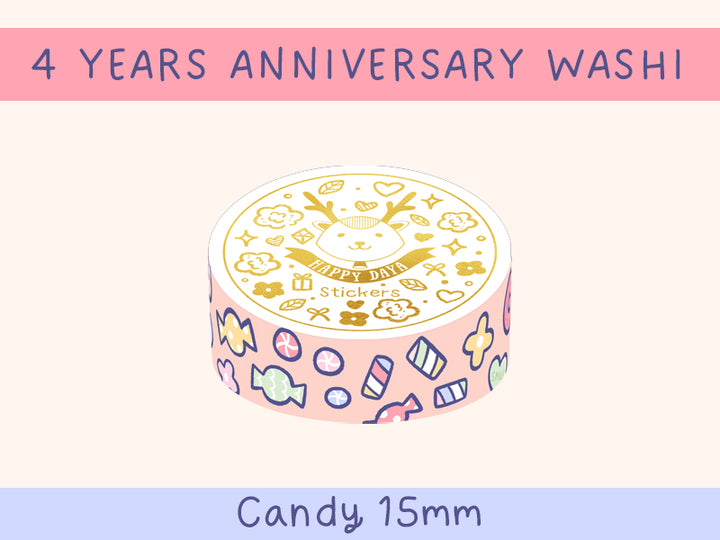 4 Years Anniversary - Candy Pink Washi Tape